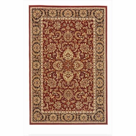 AURIC Noble Rectangular Burgundy Traditional Italy Area Rug, 5 ft. 5 in. W x 8 ft. 3 in. H AU2643548